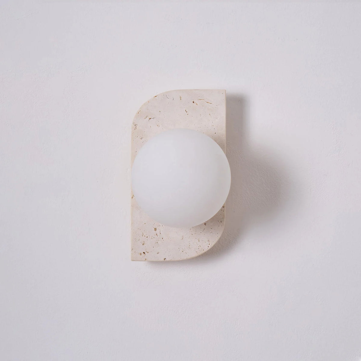 Wall Lamp | Travertine Stone & Wood Damp-Rated | Single/Double/Triple Options