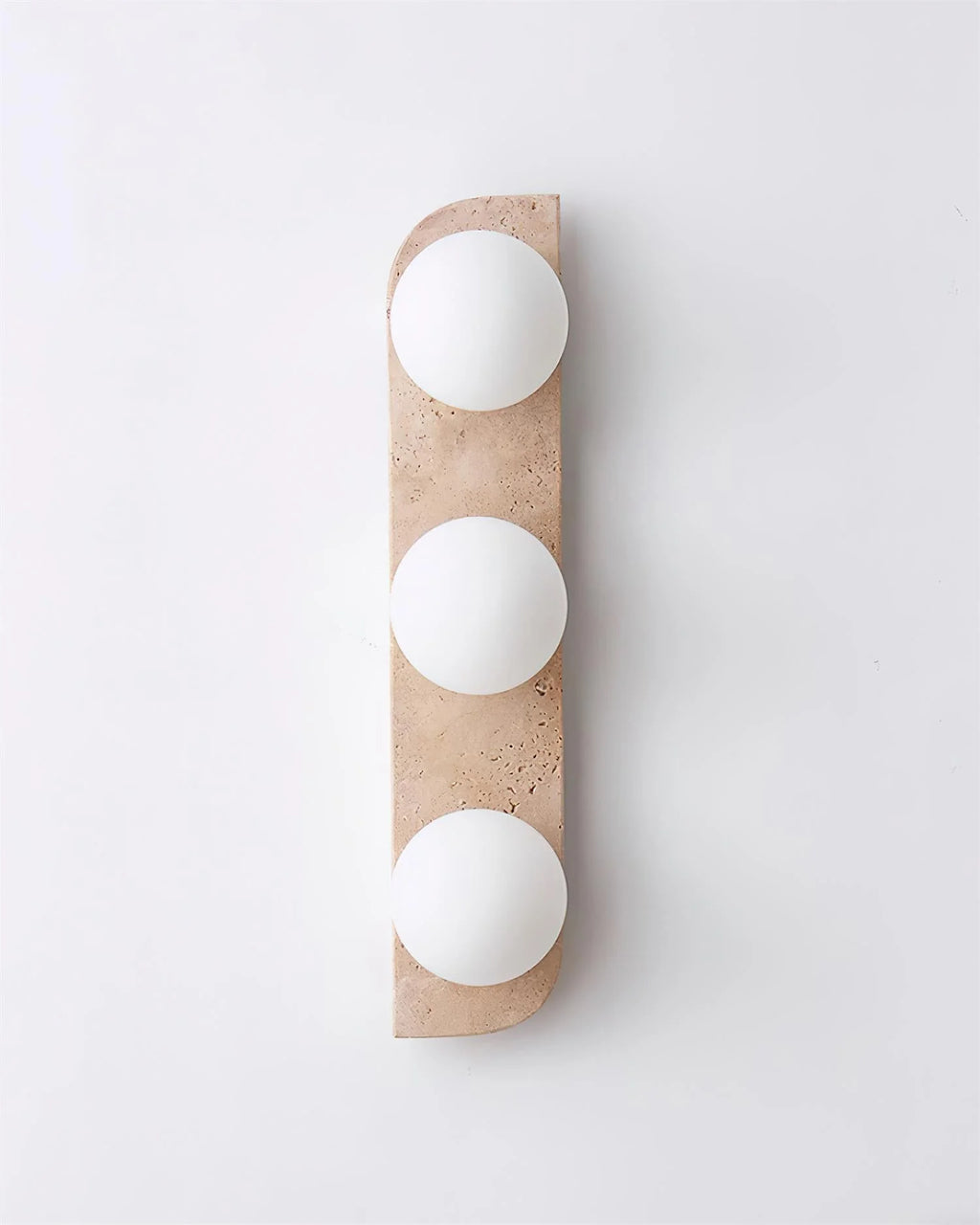 Wall Lamp | Travertine Stone & Wood Damp-Rated | Single/Double/Triple Options