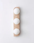 Wall Lamp | Travertine Stone & Wood Damp-Rated | Single/Double/Triple Options
