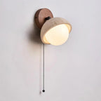 Wall Lamp | Travertine & Wood Dimmable