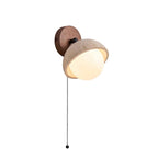 Wall Lamp | Travertine & Wood Dimmable