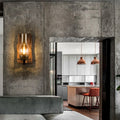 Wall Lamp | Vintage Candle Design & Pine Wood & Metal