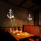 Wall Lamp | Vintage Nautical Pine Wood & Metal