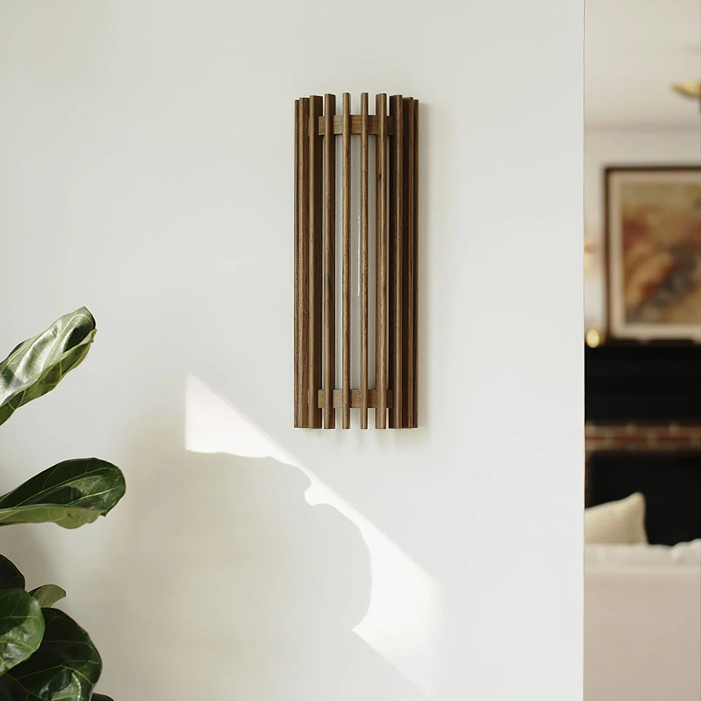 Wall Lamp | Walnut Wood & Acrylic Shade | Warm Ambient Lighting
