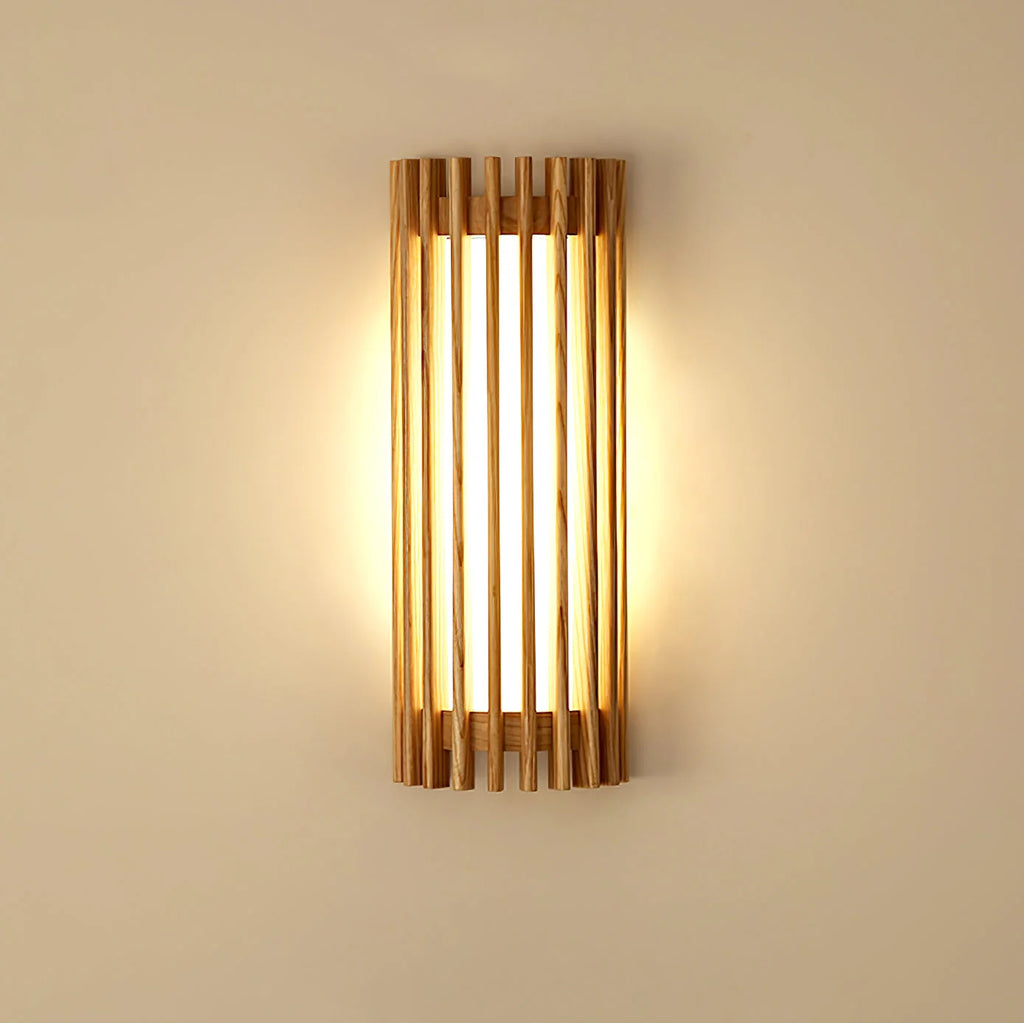 Wall Lamp | Walnut Wood & Acrylic Shade | Warm Ambient Lighting