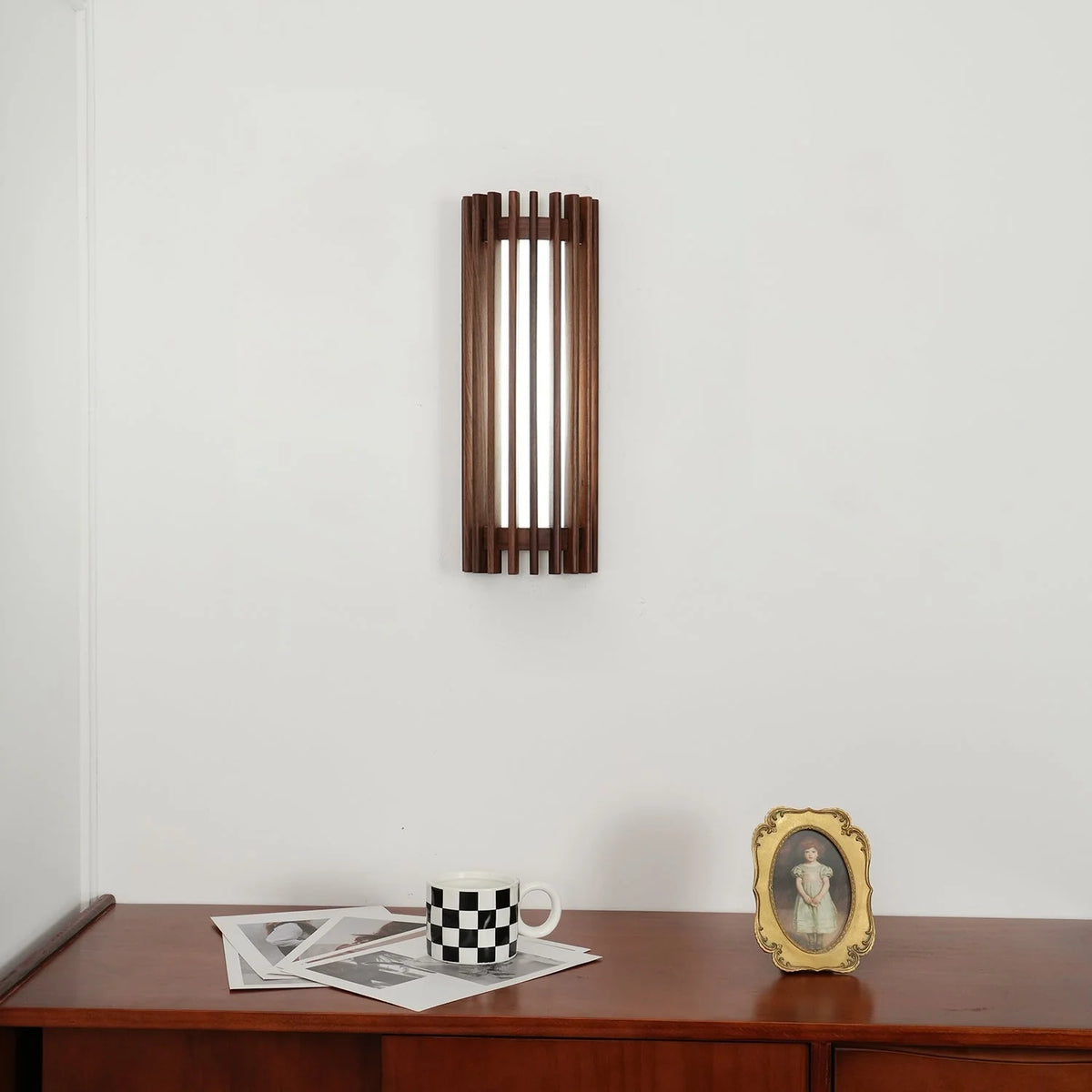 Wall Lamp | Walnut Wood & Acrylic Shade | Warm Ambient Lighting