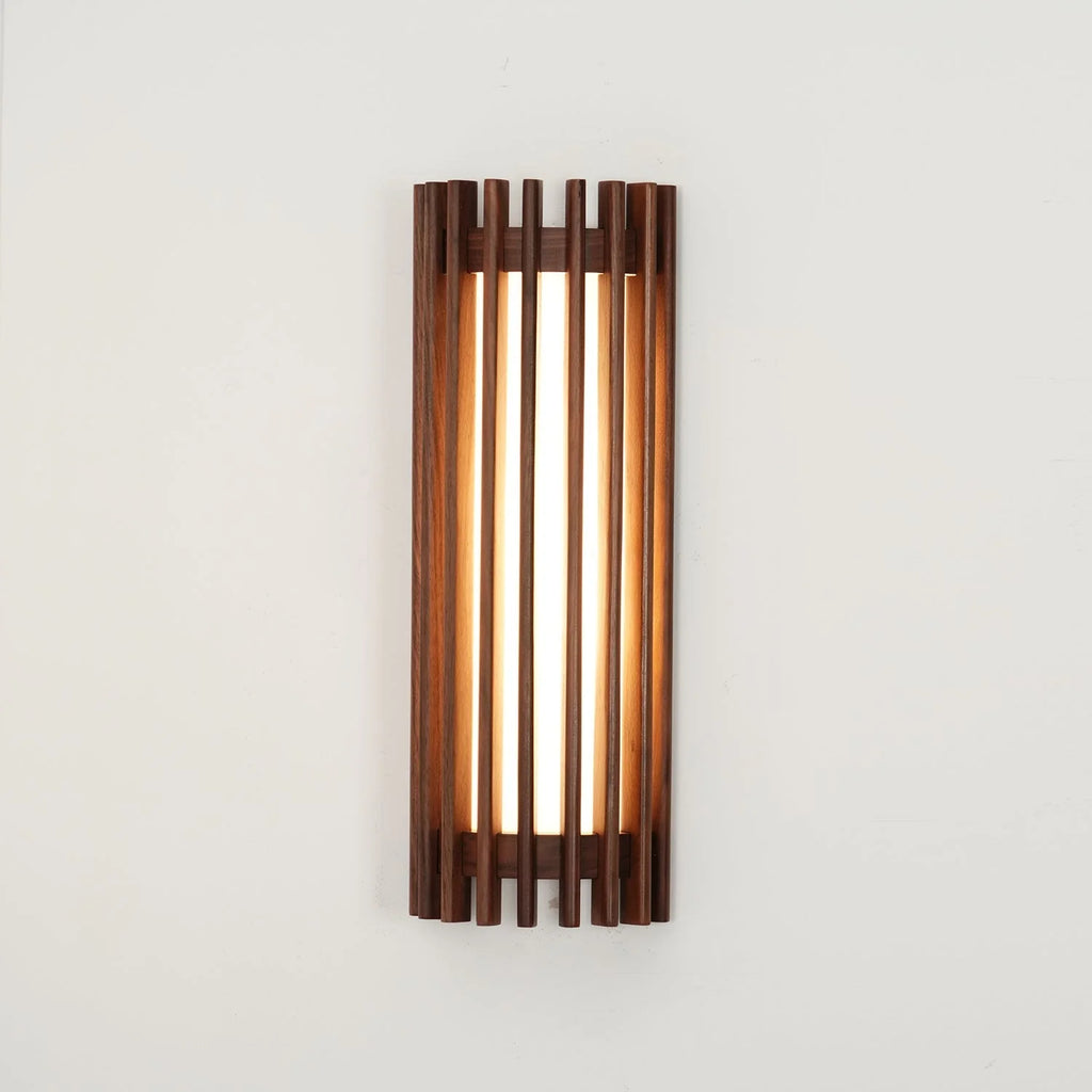 Wall Lamp | Walnut Wood & Acrylic Shade | Warm Ambient Lighting