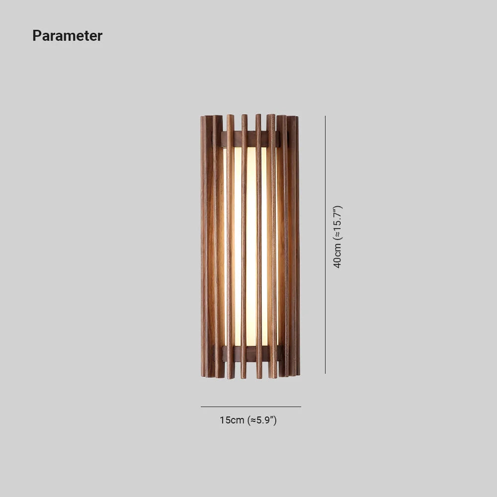 Wall Lamp | Walnut Wood & Acrylic Shade | Warm Ambient Lighting