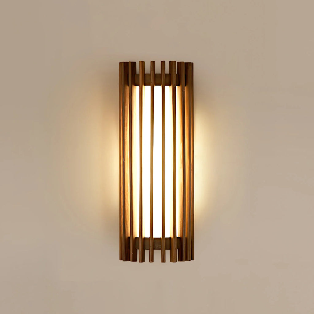 Wall Lamp | Walnut Wood & Acrylic Shade | Warm Ambient Lighting