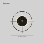 Wall Lamp | Warm LED & Built-In Clock | Metal & Acrylic