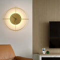 Wall Lamp | Warm LED & Built-In Clock | Metal & Acrylic