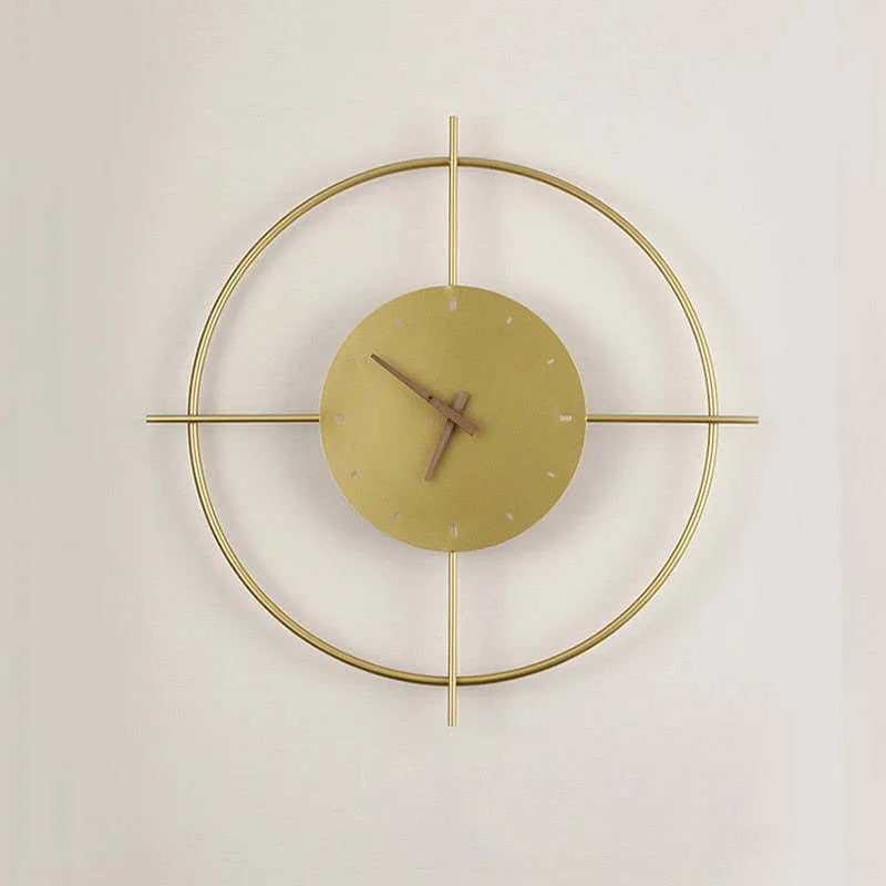 Wall Lamp | Warm LED & Built-In Clock | Metal & Acrylic