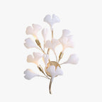 Wall Lamp | White & Gold Ceramic Floral