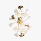 Wall Lamp | White & Gold Ceramic Floral