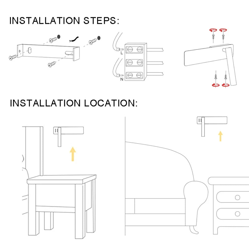Wall Lamp with Rotating Head
