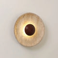 Wall Lamp with Travertine Disc