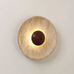 Wall Lamp with Travertine Disc