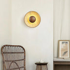 Wall Lamp with Travertine Disc