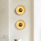 Wall Lamp with Travertine Disc