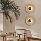 Wall Lamp with Travertine Disc