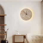 Wall Lamp | Yellow Travertine & Integrated LED | 30 cm