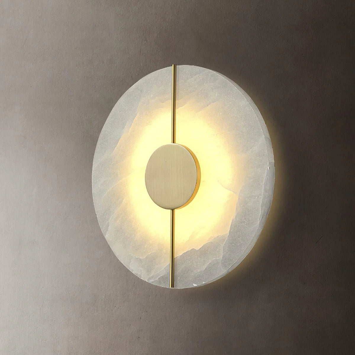 Wall Light | Alabaster & Brass | Integrated LED
