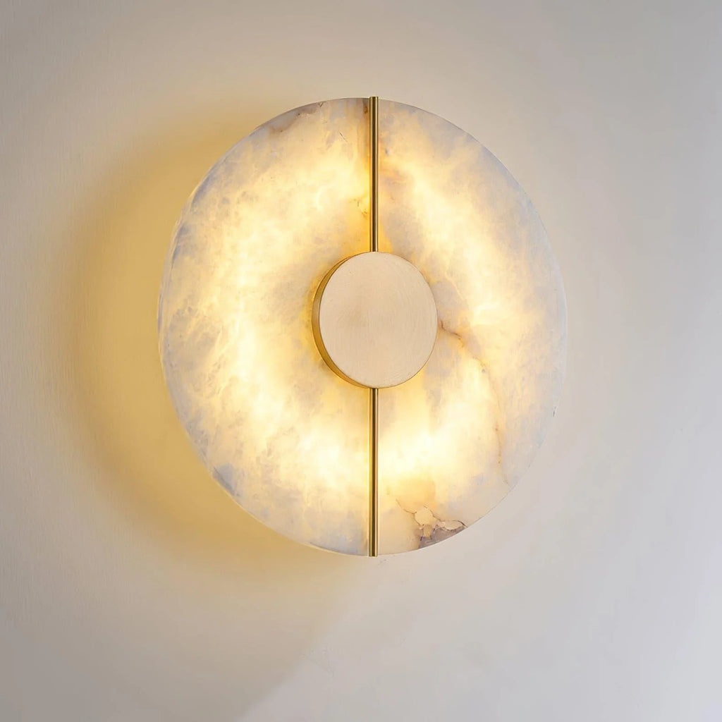 Wall Light | Alabaster & Brass | Integrated LED