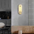 Wall Light | Alabaster & Brass | Integrated LED