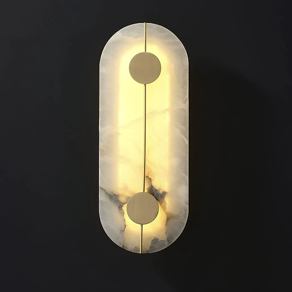 Wall Light | Alabaster & Brass | Integrated LED