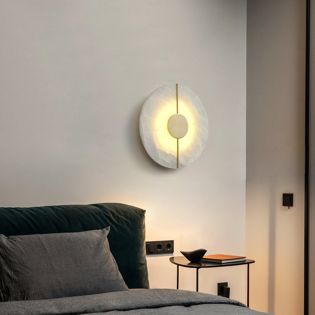 Wall Light | Alabaster & Brass | Integrated LED