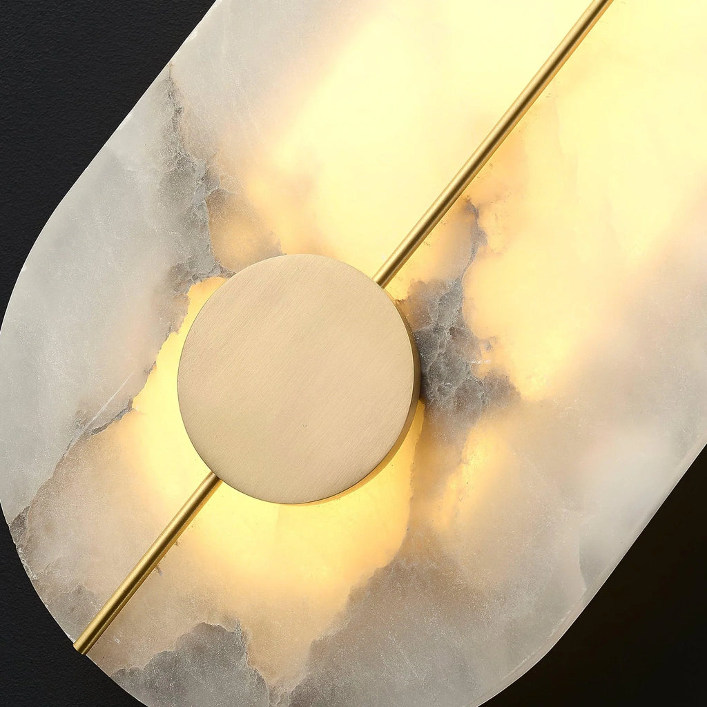 Wall Light | Alabaster & Brass | Integrated LED