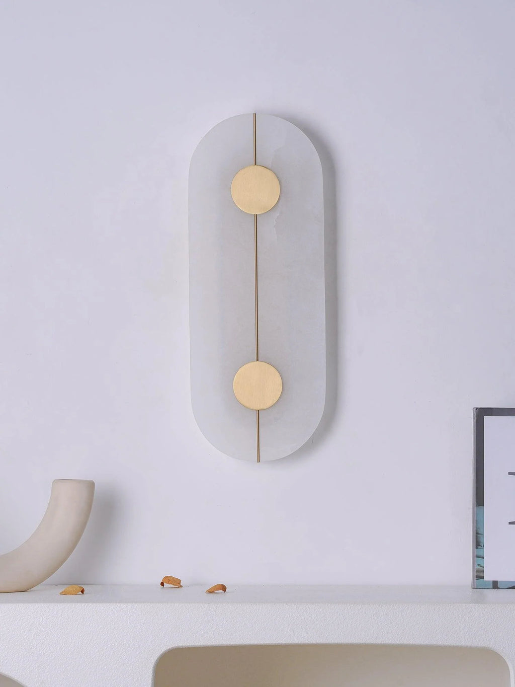 Wall Light | Alabaster & Brass | Integrated LED