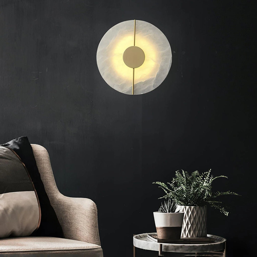 Wall Light | Alabaster & Brass | Integrated LED