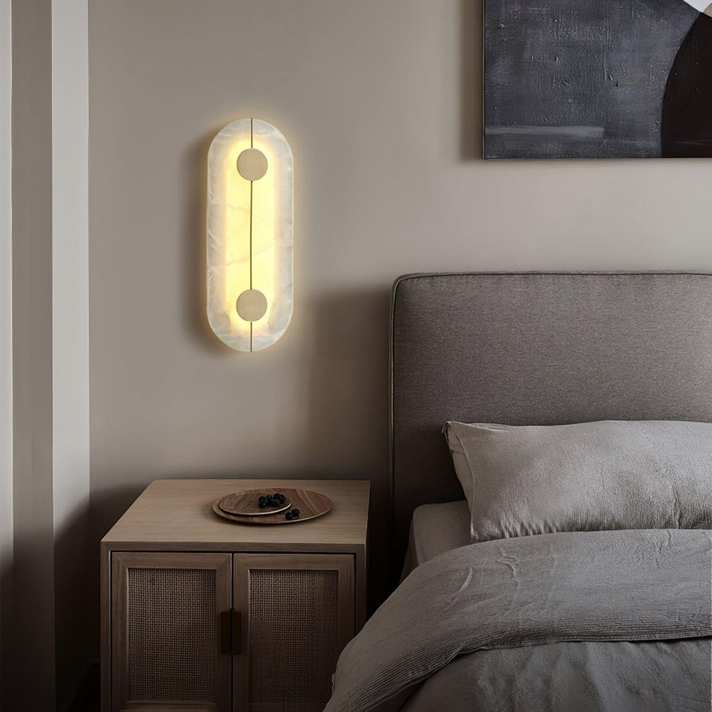 Wall Light | Alabaster & Brass | Integrated LED