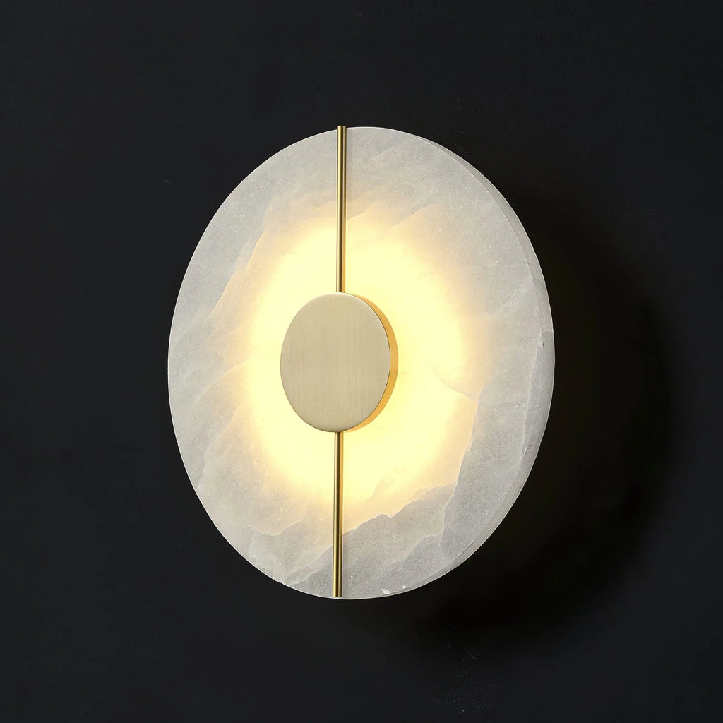 Wall Light | Alabaster & Brass | Integrated LED