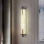 Wall Light | Alabaster Shade & Black-Gold Frame | LED Bulb Included