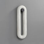 Wall Light | Alabaster Shade & Integrated LED | Black Metal