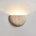 Wall Light | Half-Moon Yellow Travertine & Hardwired G9 | 20 cm Diameter
