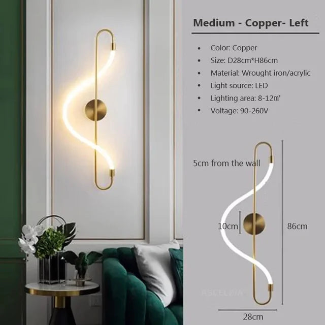 Wall Light | Integrated Warm White LED Iron & Acrylic | Matte Black