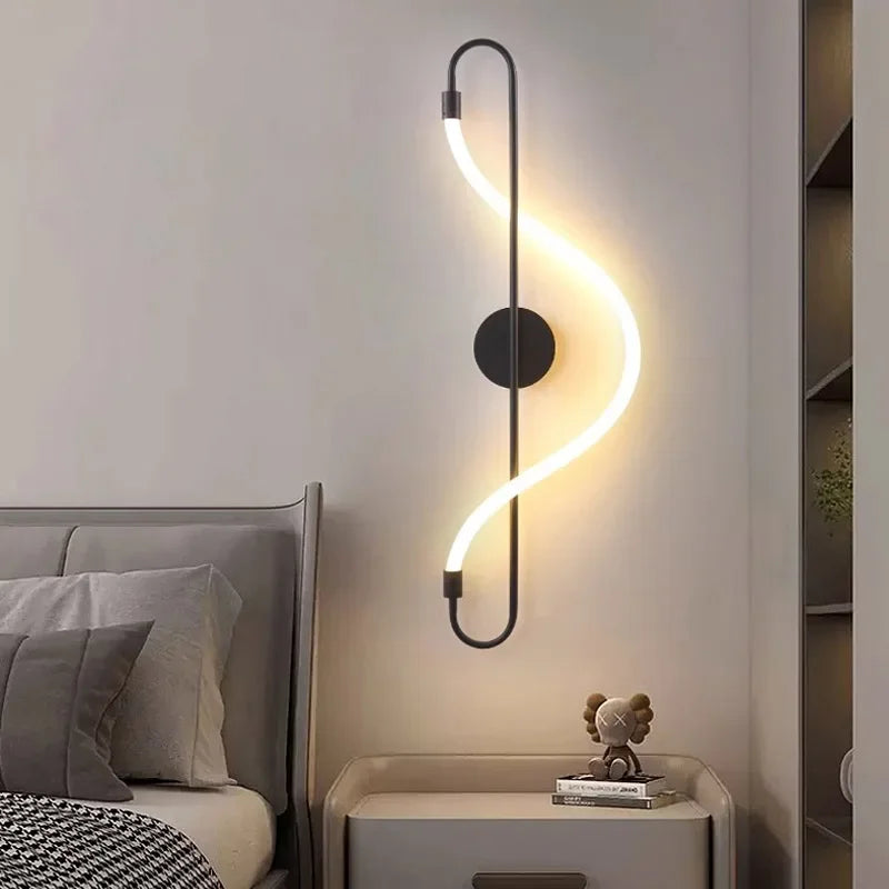 Wall Light | Integrated Warm White LED Iron & Acrylic | Matte Black