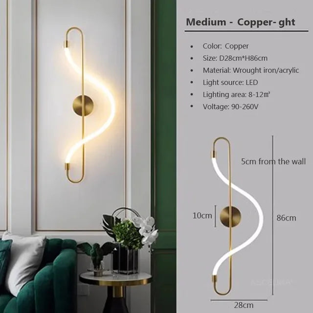 Wall Light | Integrated Warm White LED Iron & Acrylic | Matte Black