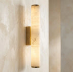 Wall Light | Marble-Effect & Copper Trim | Warm White LED