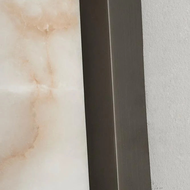 Wall Light | Marble-Effect & Copper Trim | Warm White LED
