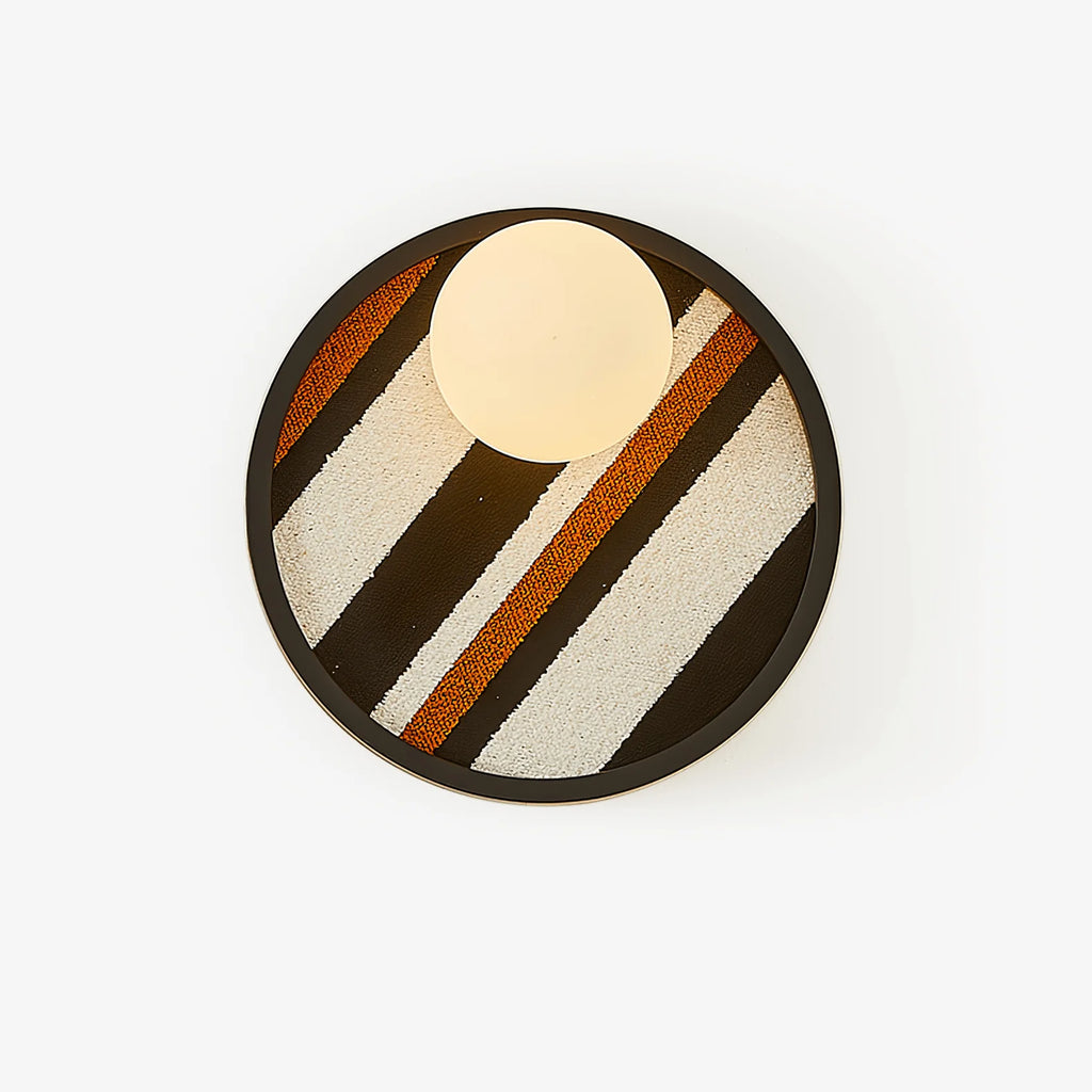 Wall Light | Metal & Fabric Orb | Ø25 cm