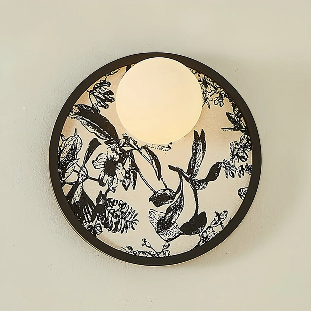 Wall Light | Metal & Fabric Orb | Ø25 cm