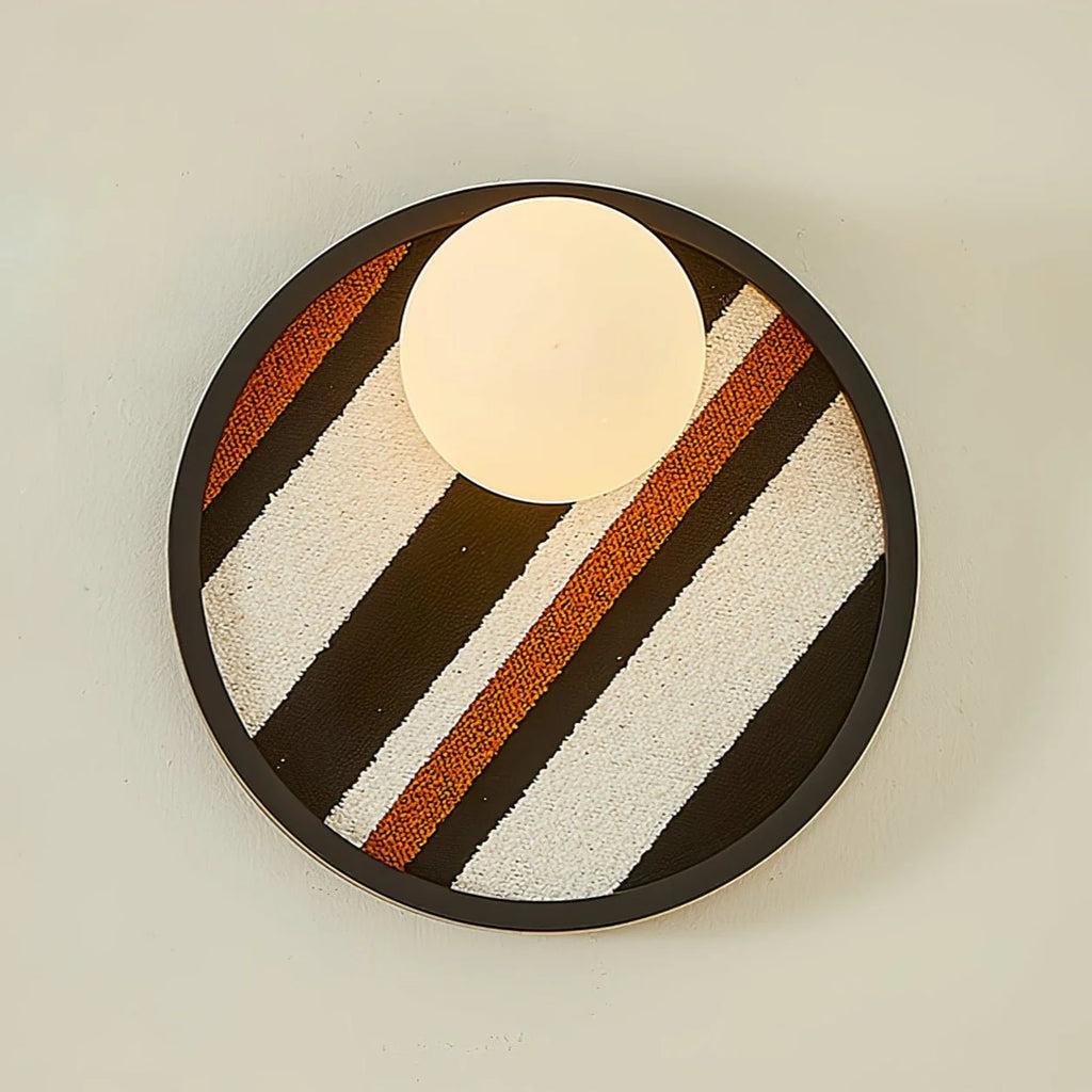 Wall Light | Metal & Fabric Orb | Ø25 cm