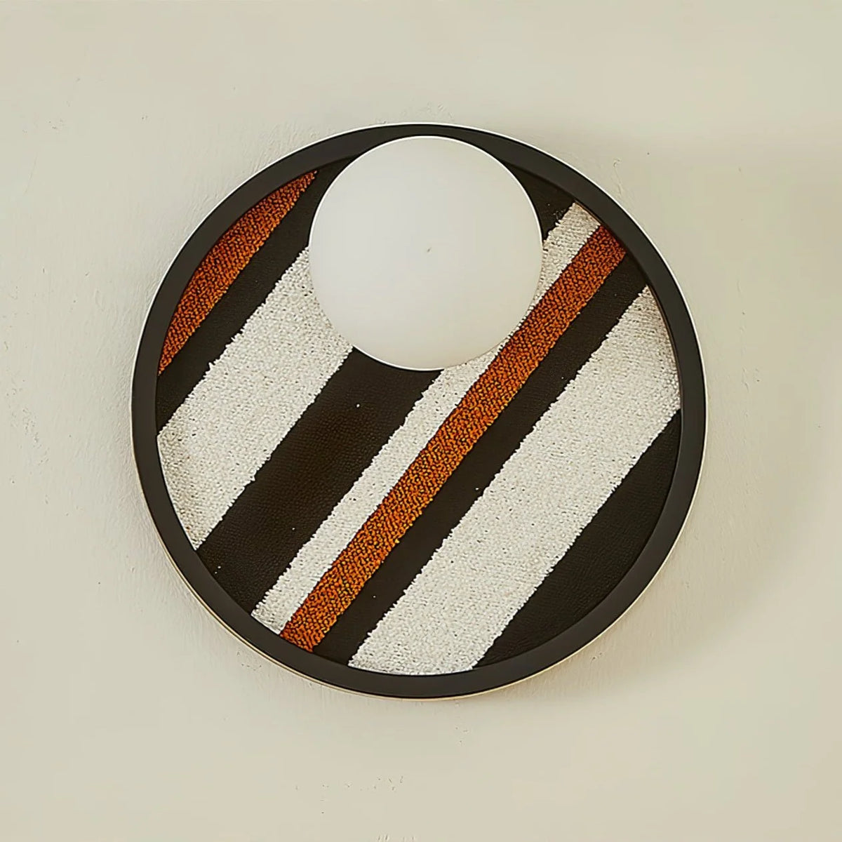 Wall Light | Metal & Fabric Orb | Ø25 cm