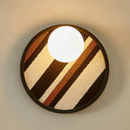 Wall Light | Metal & Fabric Orb | Ø25 cm