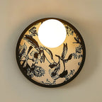 Wall Light | Metal & Fabric Orb | Ø25 cm