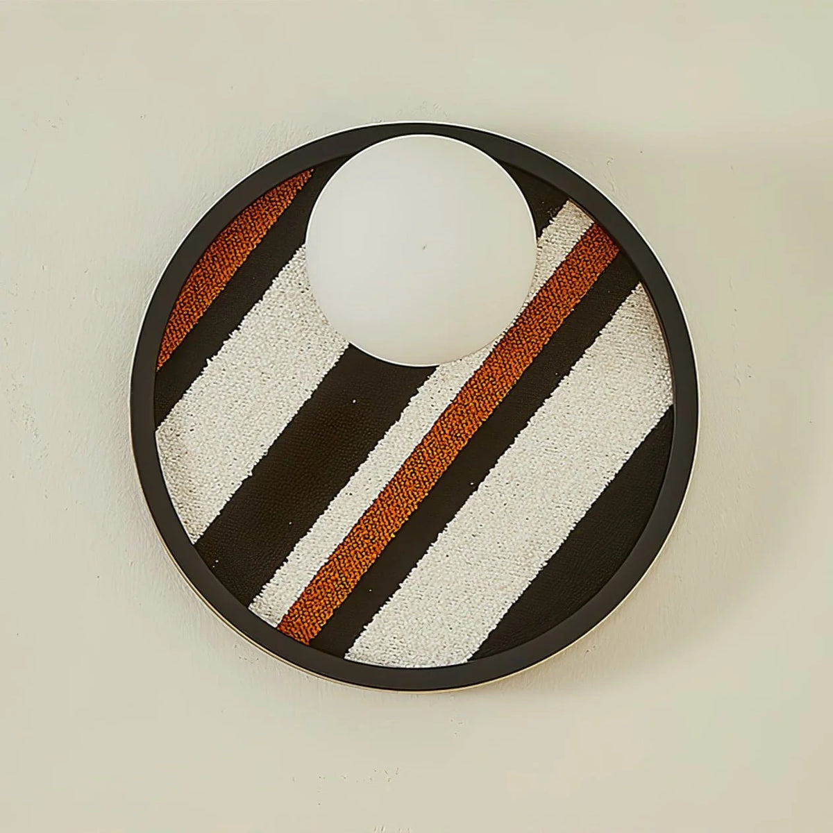 Wall Light | Metal & Fabric Orb | Ø25 cm
